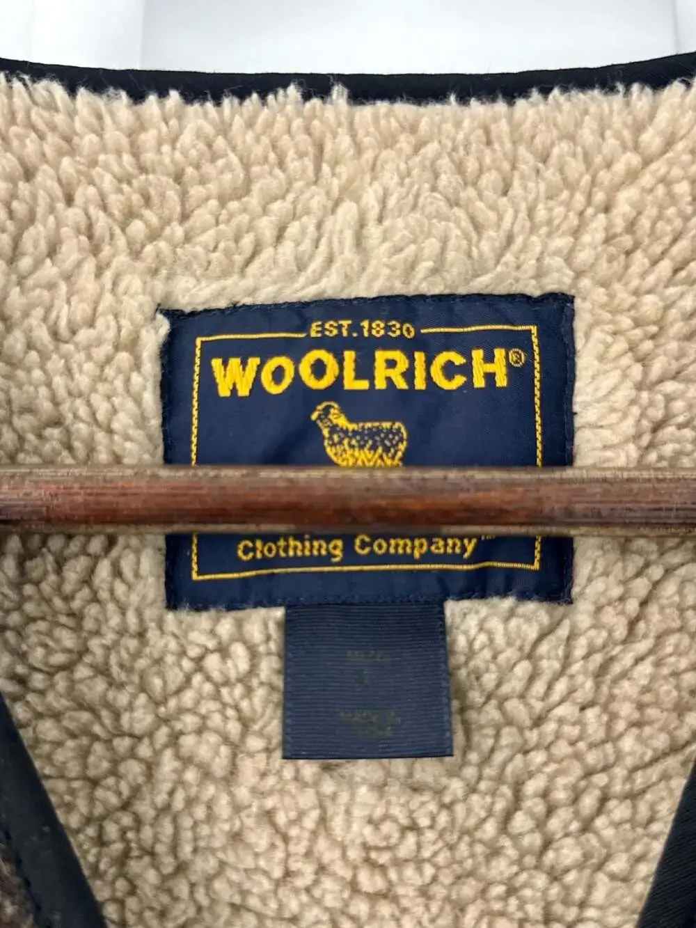 Vintage Woolrich Multi Plaid Wool Vest Large Sherpa Pile Lined Gorpcore Cabin